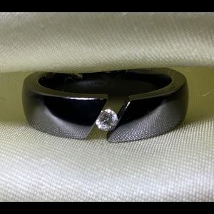 Black Titanium Diamond Ring